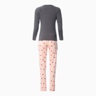 Комплект женский домашний (лонгслив/брюки), цвет серо-розовый, размер 52 - Фото 10