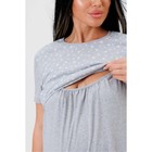 Ночная сорочка женская для беременных, цвет серый/горох, размер 48 - Фото 3