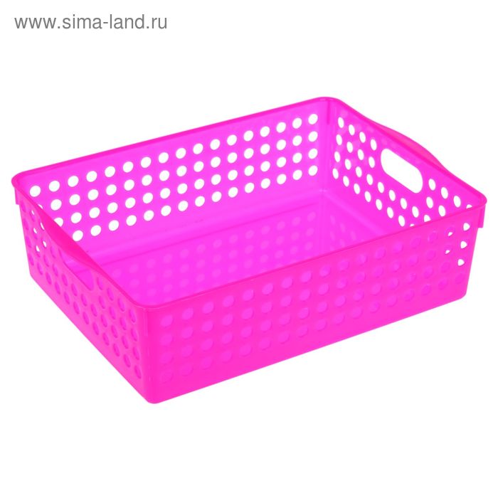 Корзинка пластиковая для хранения  «Решето», 30×20,5×8,5 см, цвет МИКС - Фото 1