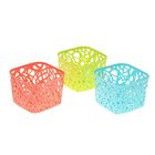 Корзинка пластиковая для хранения «Геометрия», цвет МИКС - Фото 2