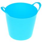Корзинка пластиковая для хранения, 12×15×13 см, цвет голубой - Фото 1
