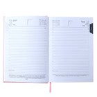 Ежедневник датированный 2024, А5, 176 листов "ESCALADA", твёрдый переплёт с поролоном, искусственная кожа, блинтовое тиснение, блок 70 г/м², розовый - фото 23094000