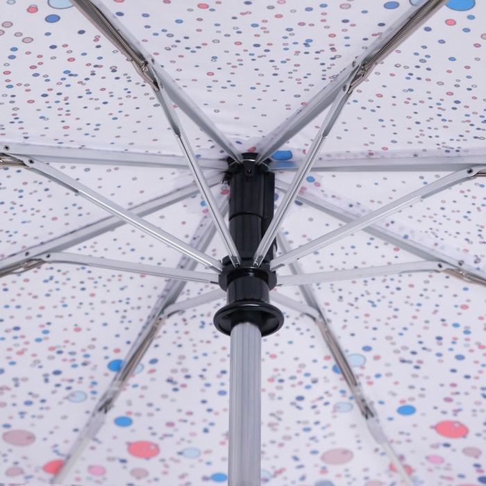 Зонт автоматический «Клякса», облегчённый, эпонж, 3 сложения, 8 спиц, R = 52 см, разноцветный - фото 1907881873