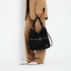 Сумка-мешок "Саломея" на молнии, цвет чёрный - Фото 7