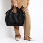 Сумка-тоут "Саломея" на молнии, цвет чёрный - фото 23254116