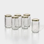 Набор стеклянных банок с крышкой для консервации, ТО-66 мм, 0,35 л, 6 шт - фото 11396973