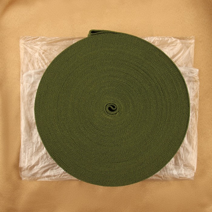 Резинка бельевая, 35 мм, 20 м, цвет хаки