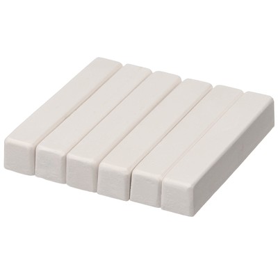 Мелки белые школьные 6 шт. «Смешарики», прямоугольные