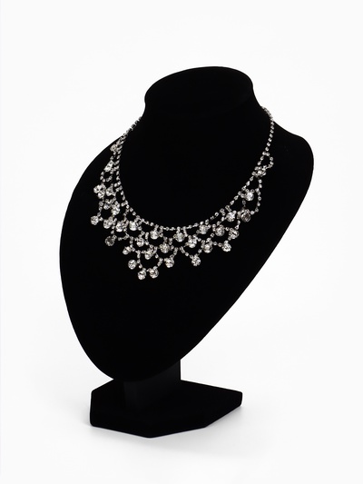 Бюст для украшений QF, 15.5×10×25 см, h=25 см, чёрный