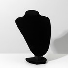 Бюст для украшений, 15,5×10×25 см, h=25 см, цвет чёрный - Фото 3