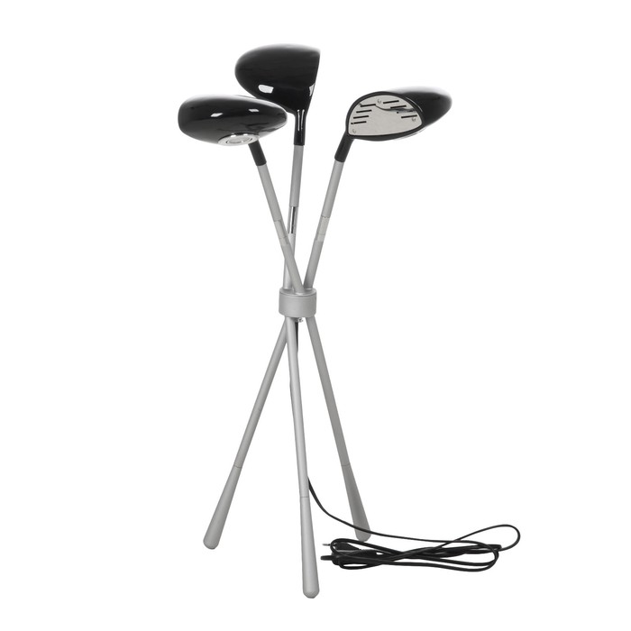 Торшер «3 клюшки» 40×60 см, 3×10 Вт, алюминий, пластик, свечение тёплое белое