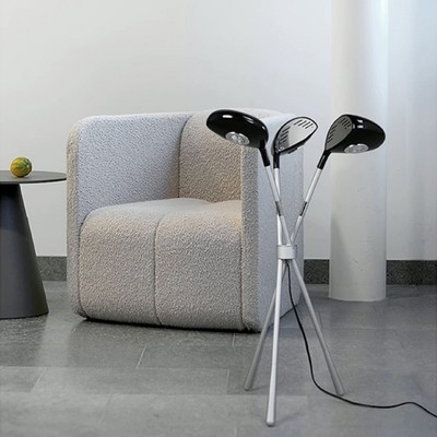 Торшер «3 клюшки» 40×60 см, 3×10 Вт, алюминий, пластик, свечение тёплое белое