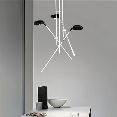 Люстра «3 клюшки» 65×75 см, 3×10 Вт, алюминий, пластик, свечение тёплое белое