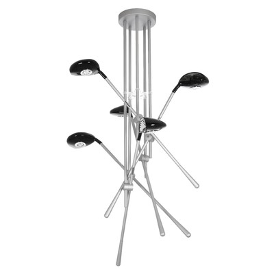 Люстра «5 клюшек» 65×110 см, 5×10 Вт, алюминий, пластик, свечение тёплое белое