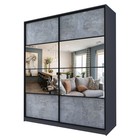 Шкаф-купе Max-МШ-23-6-20/2-77, 2000×600×2300 мм, зеркало, цвет метрополитан грей - Фото 1