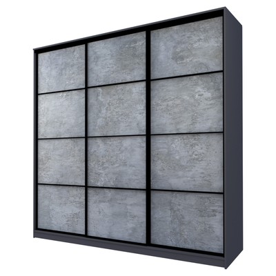 Шкаф - купе Max-МШ-23-6-24-111, 2400×600×2300 мм, цвет графит / метрополитан грей