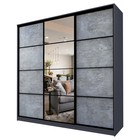 Шкаф-купе Max-МШ-23-6-24-151, 2400×600×2300 мм, зеркало, цвет графит / метрополитан грей - Фото 1