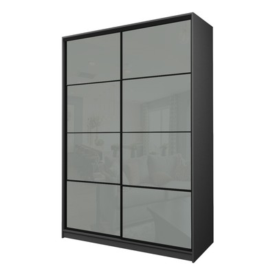 Шкаф - купе Max-МШ-23-6-18-22, 1800×600×2300 мм, цвет графит/стекло светло - серое