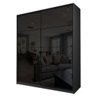 Шкаф-купе Max-МШ-23-6-22/2-22, 2200×600×2300 мм, цвет графит / стекло чёрное - Фото 1