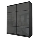 Шкаф-купе Max-МШ-23-6-22/2-22, 2200×600×2300 мм, цвет графит / стекло тёмно-серое - Фото 1