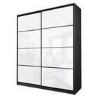 Шкаф-купе Max-МШ-23-6-22/2-22, 2200×600×2300 мм, цвет графит / стекло белое - Фото 1