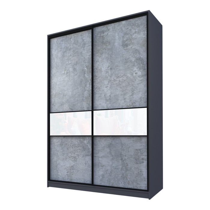 Шкаф-купе Max-МШ-23-6-18-99, 1800×600×2300 мм, цвет метрополитан грей / стекло белое - Фото 1