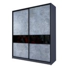 Шкаф - купе Max-МШ-23-6-20/2-99, 2000×600×2300 мм, цвет метрополитан грей/стекло чёрное - Фото 1