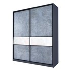 Шкаф-купе Max-МШ-23-6-22/2-99, 2200×600×2300 мм, цвет метрополитан грей / стекло белое - Фото 1