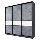 Шкаф-купе Max-МШ-23-6-24/2-999, 2400×600×2300 мм, цвет метрополитан грей / стекло белое - Фото 1