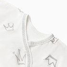 Костюм (распашонка, ползунки, чепчик) Bloom Baby Короны, р. 62 см, молочный - фото 23230551