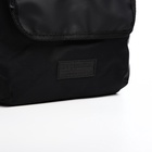 Сумка мужская через плечо на молнии, 2 наружных кармана, чёрная - Фото 4