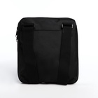 Сумка мужская через плечо на молнии, 2 наружных кармана, чёрная - Фото 5