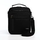 Сумка кросс-боди мужская «Сакси», 3 наружных кармана, с ручкой, длинный ремень, 25×7×29 см, чёрная - Фото 2