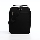 Сумка кросс-боди мужская «Сакси», 3 наружных кармана, с ручкой, длинный ремень, 25×7×29 см, чёрная - Фото 5