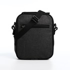Сумка кросс-боди мужская «Сакси», отдел на молнии, наружный карман, с ручкой, длинный ремень, 23×7×27 см, чёрная - Фото 4