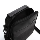 Сумка кросс-боди мужская «Сакси», отдел на молнии, наружный карман, с ручкой, длинный ремень, 23×7×27 см, чёрная - Фото 5
