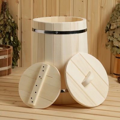 Кадка - бочка для засолки, 20 л, деревянная, с гнётом