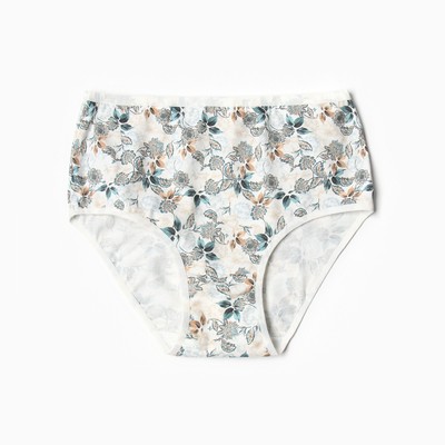 Трусы женские слипы Miss Beautiful, белые, серые, р-р 3XL (50-52)