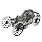 Коляска для кукол универсальная, с корзиной, сумкой, металлический каркас - Фото 10