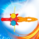 Набор волчков «Супер меч», двойной запуск, с вертушкой, цвет МИКС - фото 4489803