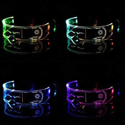 Светодиодные очки для вечеринки, батарейки CR2032×2, свечение мульти (RGB)