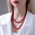 Бусы «Классика» шар №8, цвет красный, L=140 см - Фото 1