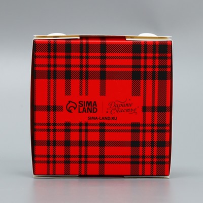 Коробка под 4 конфеты «С Новым годом!», 10.5×10.5×3.5 см