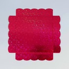 Коробка для печенья, кондитерская упаковка с PVC крышкой, «Бордовые звёдочки», 15 х 15 х 3 см 9915721