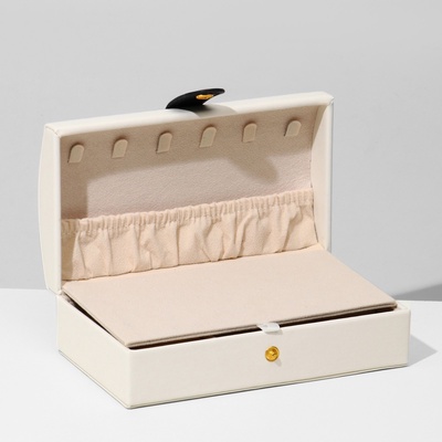 Шкатулка для украшений «Грация», 17×9.5×6, бежевая