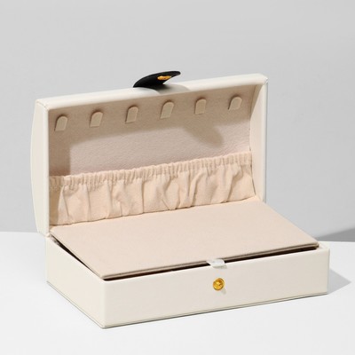 Шкатулка для украшений «Грация», 17×9.5×6, бежевая