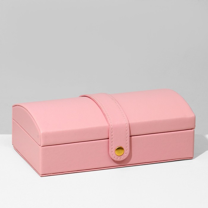 Подставка для украшений «Шкатулка» раздвижная, 17×9,5×6, цвет розовый - фото 1902044196