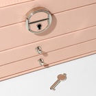 Подставка для украшений «Шкатулка» раздвижная с зеркалом, 22×17×11,5, цвет розовый - фото 23062053