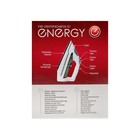 Утюг Energy EN-351, 2200 Вт, тефлоновая подошва, 20 г/мин, 260 мл, бело-зелёный - фото 7703566