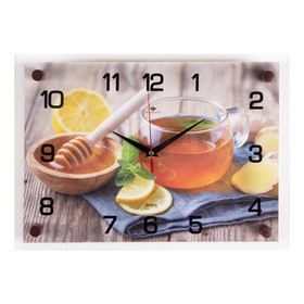 Часы настенные, серия: Кухня, "Чай с мёдом", 25 х 35 см